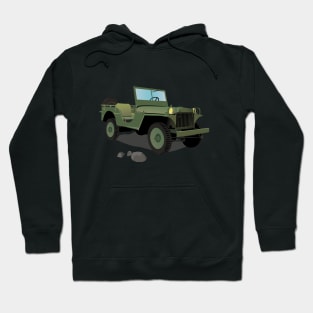 WWII Willys US Army Truck Hoodie